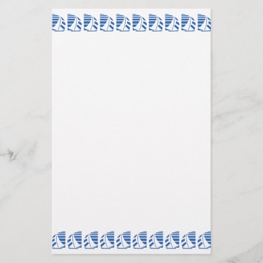 Blue Racing Sailboats Stationery Briefpapier (Vorderseite)