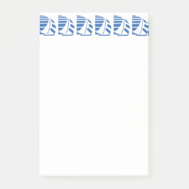 Blue Racing Sailboats Sticky Notes Post-it Klebezettel