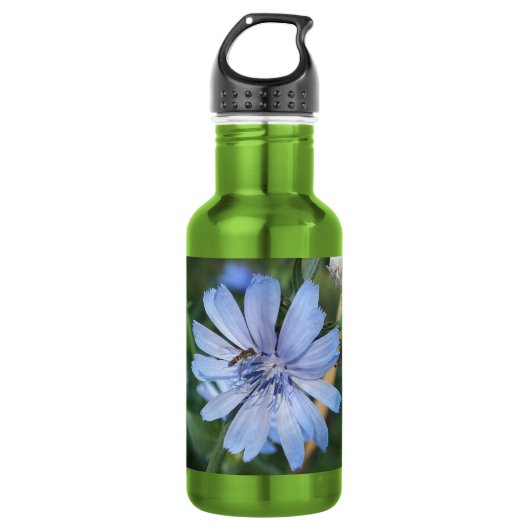 Blue Radicchio Blume Trinkflasche (Vorderseite)