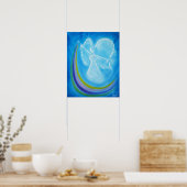 Blue Rainbow Angel Print Poster (Küche)