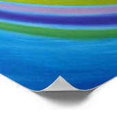 Blue Rainbow Angel Print Poster (Ecke)