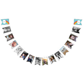 Blue Rainbow Baby 1. Geburtstag Foto Wimpelkette