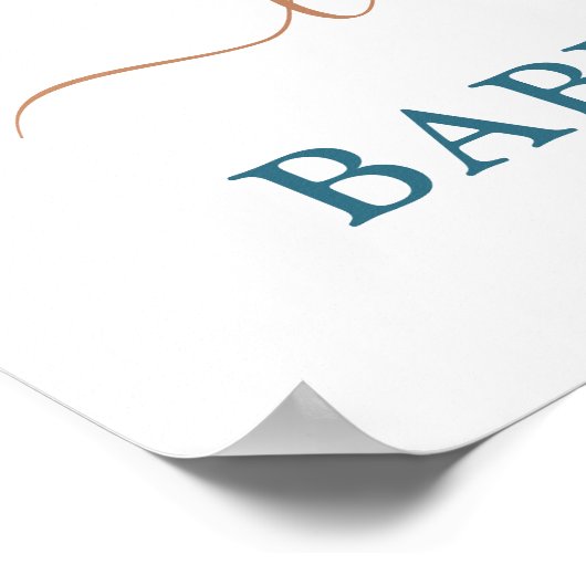 Blue Rainbow Baby Dusche Begrüßungszeichen Poster (Ecke)