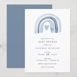 Blue Rainbow Baby Showeinladung Einladung