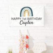 Blue Rainbow Birthday Banner (Insitu)