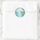 BLUE RAINBOW CLOUUES DANKE KINDER STICKER (Tasche)