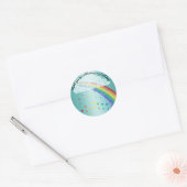 BLUE RAINBOW CLOUUES DANKE KINDER STICKER (Umschlag)