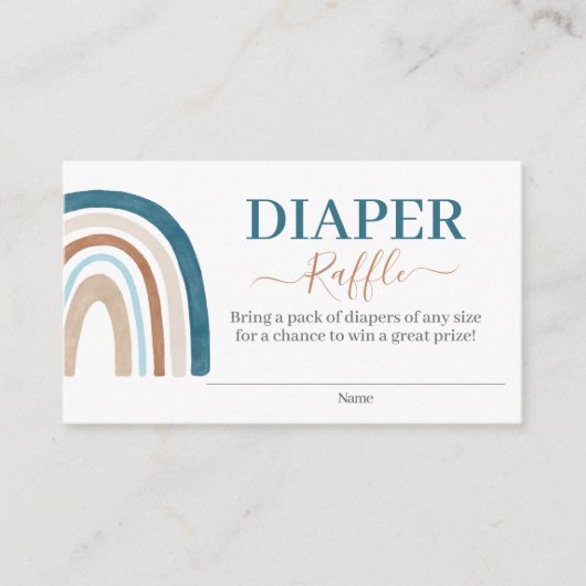 Blue Rainbow Diaper Raffle Begleitkarte (Vorderseite)