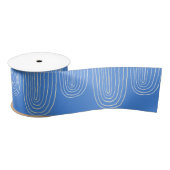 Blue Rainbow Mid Century Hanukkah Satinband (Spule)