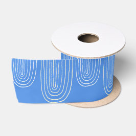 Blue Rainbow Mid Century Hanukkah Satinband
