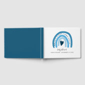 Blue Rainbow Niedlich Heart Baby Boy Gästebuch (Voll)