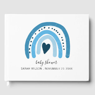 Blue Rainbow Niedlich Heart Baby Boy Gästebuch