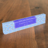 Blue Rainbow Sky Personalisiert Namensplakette (Seite)