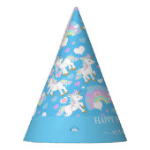 Blue Rainbow Unicorn Party Hat Partyhütchen (Links)