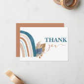 Blue Rainbow Vielen Dank Mitteilungskarte (Vorderseite/Rückseite Beispiel)