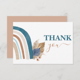 Blue Rainbow Vielen Dank Note Card Mitteilungskarte