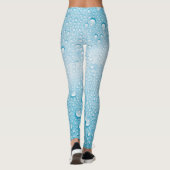 BLUE RAINDROP DEW PATTERN LEGGINGS (Rückseite)