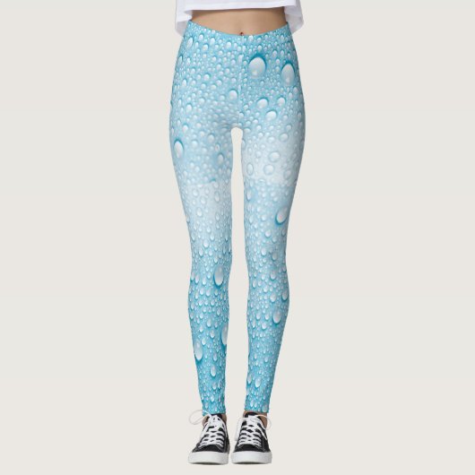 BLUE RAINDROP DEW PATTERN LEGGINGS (Vorderseite)