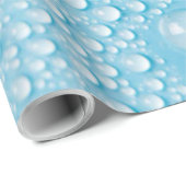 BLUE RAINDROP WET PATTER GESCHENKPAPIER (Rolleneckpunkt)