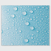 BLUE RAINDROP WET PATTER GESCHENKPAPIER (Flach)