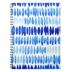 Blue Raindrops: Aquarell Nahtlos Abstrakt Notizblock