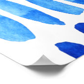 Blue Raindrops: Aquarell Nahtlos Abstrakt Poster (Ecke)