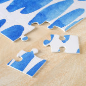Blue Raindrops: Aquarell Nahtlos Abstrakt Puzzle (Seite)