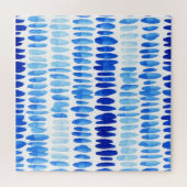 Blue Raindrops: Aquarell Nahtlos Abstrakt Puzzle (Horizontal)