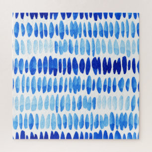 Blue Raindrops: Aquarell Nahtlos Abstrakt Puzzle