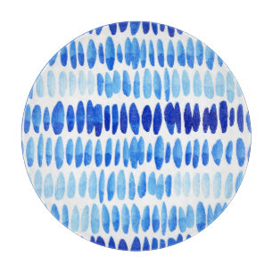 Blue Raindrops: Aquarell Nahtlos Abstrakt Schneidebrett