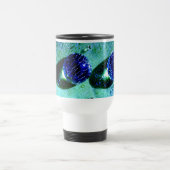 Blue Raindrops Water Pearls, Thermo Cup Reisebecher (Mittel)
