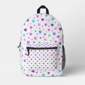 BLUE RANDOM HERZEN IN PINKEN BEDRUCKTER RUCKSACK (Vorderseite)