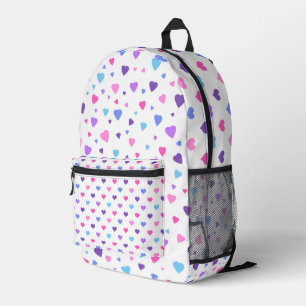 BLUE RANDOM HERZEN IN PINKEN BEDRUCKTER RUCKSACK