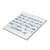 Blue Random Numbers Letters Funky Fliese (Seite)