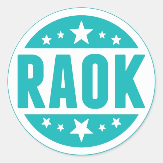 Blue RAOK Stickers (Vorderseite)