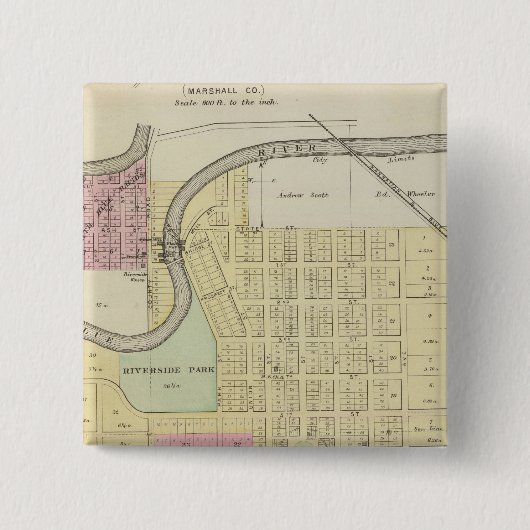 Blue Rapids, Marshall Landkreis, Kansas Button (Vorderseite)