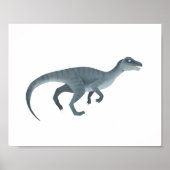 Blue Raptor Dinosaurier Kids Room Poster (Vorne)