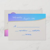 Blue Raspberry Candy Bat Mitzvah UAWG RSVP Karte (Vorne/Hinten)