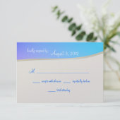 Blue Raspberry Candy Bat Mitzvah UAWG RSVP Karte (Stehend Vorderseite)