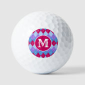 Blue Raspberry Lavender Magenta Raute Personalisie Golfball (Vorderseite)