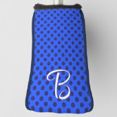Blue Raspberry Polka Dots Personalisiert Golf Headcover (Rotieren 90)