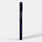 Blue Raster Pattern 01 Black BG Case-Mate iPhone Hülle (Rückseite / Rechts)