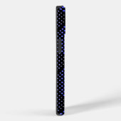 Blue Raster Pattern 01 Black BG Case-Mate iPhone Hülle (Rückseite / Rechts)