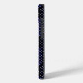 Blue Raster Pattern 01 Black BG Case-Mate iPhone Hülle (Rückseite / Links)