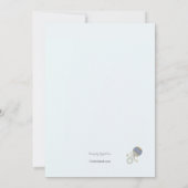 Blue Rattle Vielen Dank Notecard Mitteilungskarte (Rückseite)