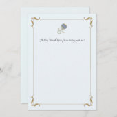 Blue Rattle Vielen Dank Notecard Mitteilungskarte (Vorne/Hinten)