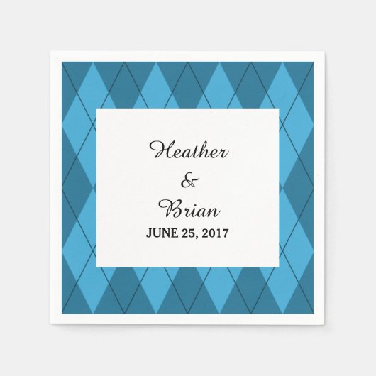 Blue Raute Paper Napkins Serviette (Vorderseite)