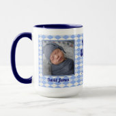 Blue Raute Proud Mommy 2 Foto Tasse (Links)