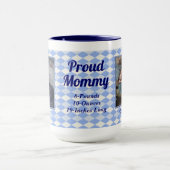 Blue Raute Proud Mommy 2 Foto Tasse (Zentrum)