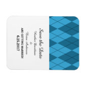 Blue Raute Save the Date Flexi Magnet (Horizontal)